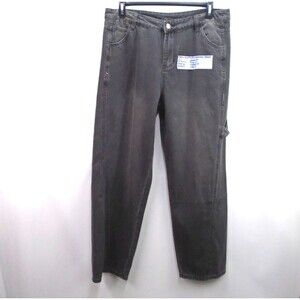 Manfinity Men Streetwear Carpenter Wide Leg Straight Size XL  (37x31) Jeans Gray